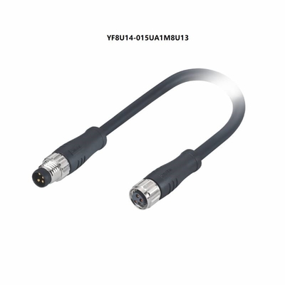 암놈 커넥터 4에 남자인 IP67 작동기 M8 센서 케이블은 1.5M을 고정합니다